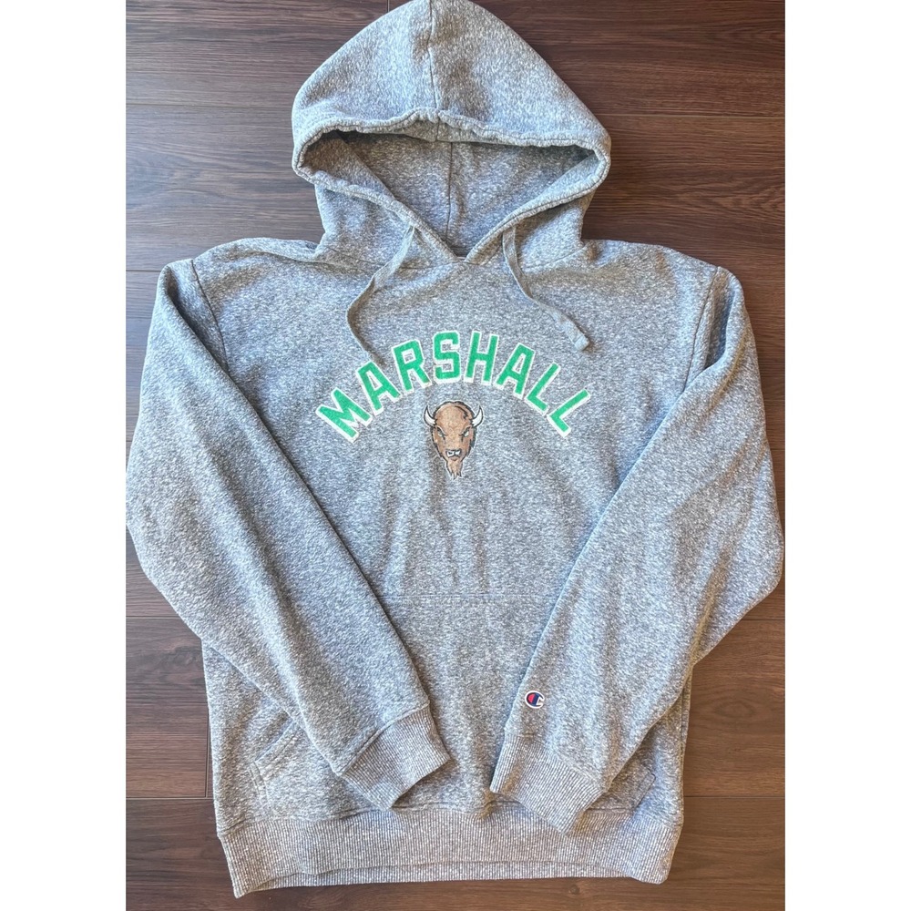 Champion Marshall University Thundering Herd Hoodie Mens Medium Gray Heather